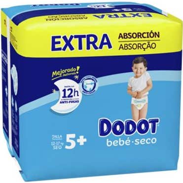 Dodot Fraldas Bebé Seco Tamanho 5+ 13-18kg 58 Unidades