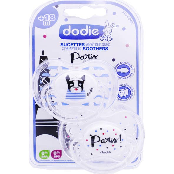 Dodie Chupete Anatómico Silicona +18 M Paris Nº88 2 uds