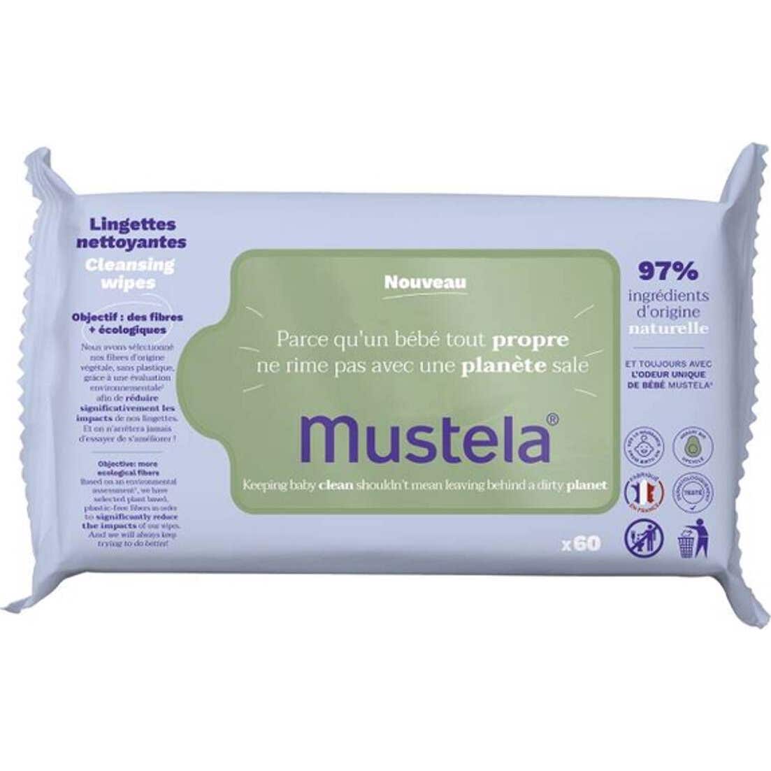 Mustela Toallitas Limpiadoras al Aguacate BIO 60uds