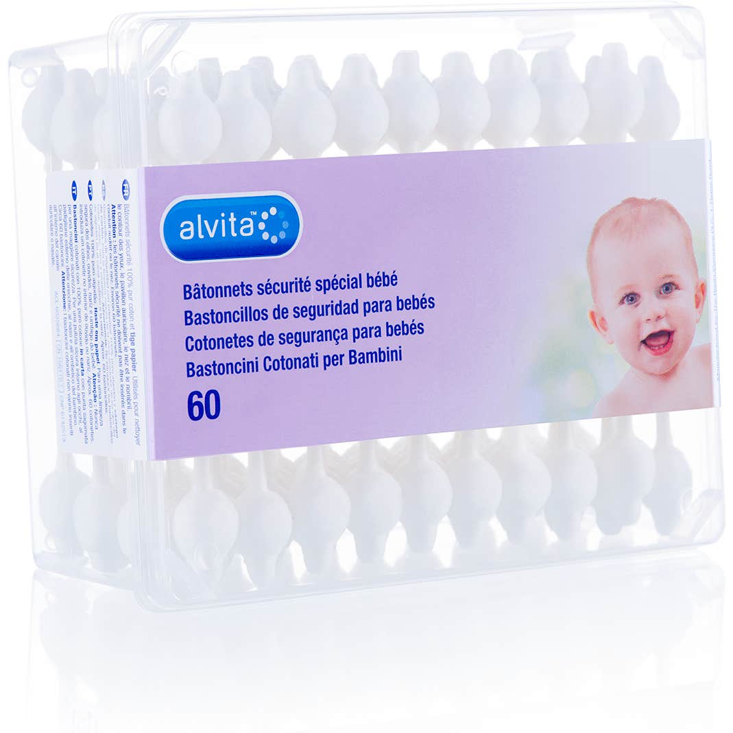 Alvita Bastoncillos de Seguridad para Bebés 60uds