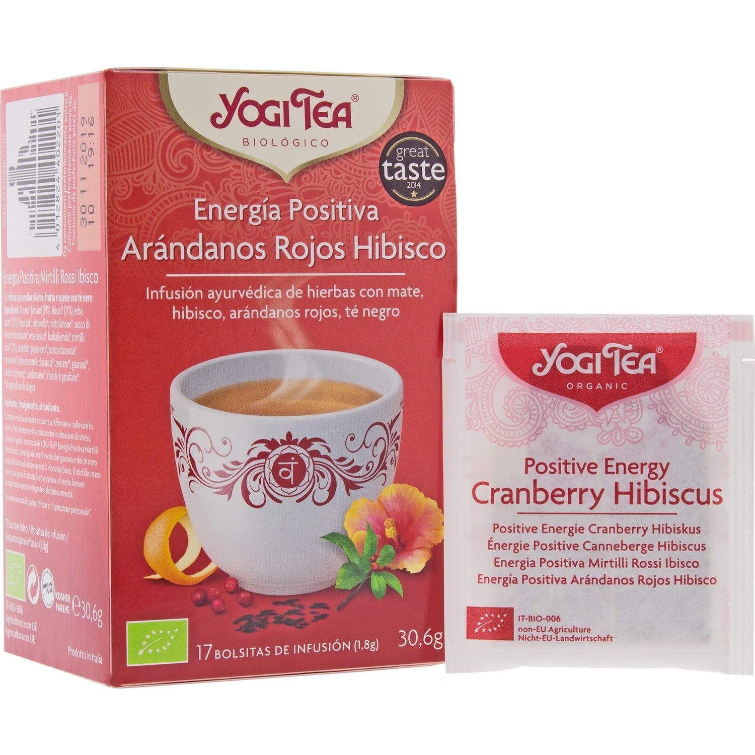 Yogi Tea energia positiva arándanos 17 bolsas