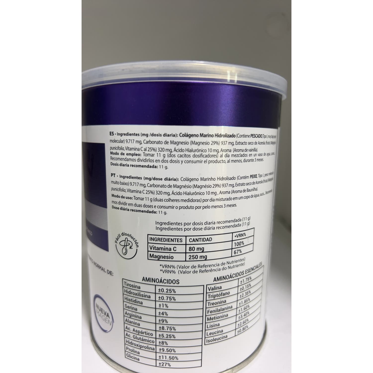 Drasanvi Collmar® Colágeno Marino + Magnesio Sabor Vainilla 300g