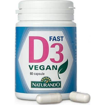 Naturando 5 X D3 Fast Vegan Vitamina D3 60 Cápsulas - Imagen 2