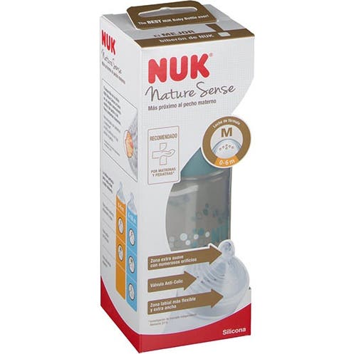 Nuk Nature Sense Biberón 260 ml Silicona 0-6 M