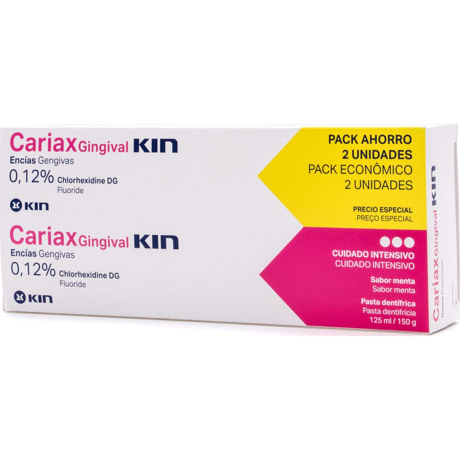 Cariax Pack Gingival Kin Dentífrico 2x125ml