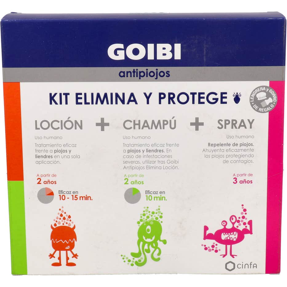 Goibi Antipiojos Elimina Champú + Loción + SprayKit
