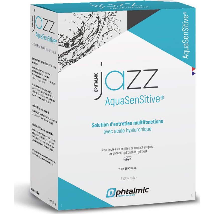 Ophtalmic Jazz Aqua Sensitive Solución Multifuncional 3x350 ml