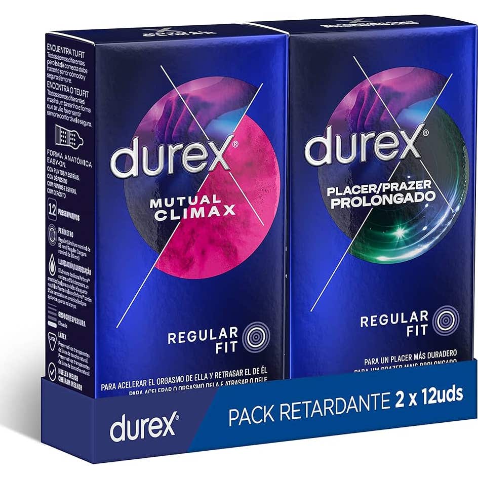 Durex Pack Retardante Placer Prolongado 12uds + Mutual Clímax 12uds