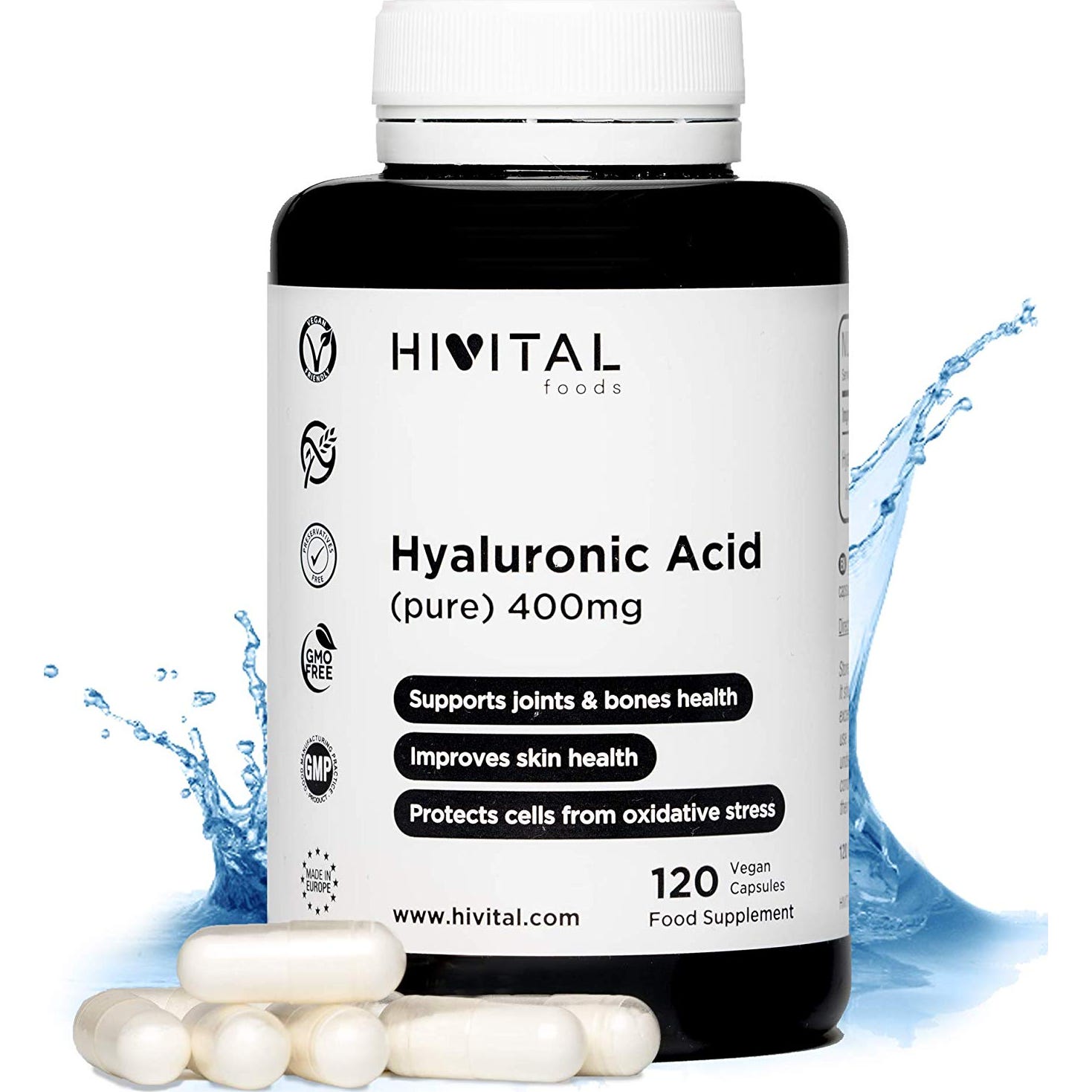 Hivital Foods Hyaluronic Acid Pure 400mg 120caps