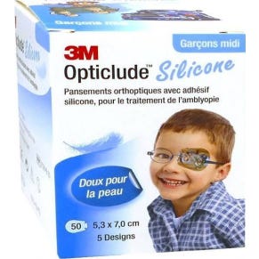 3M Opticlude Design Boy Mid 5.3Cmx7Cm 50uds