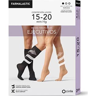 Farmalastic Calcetín Ejecutivo Hombre Negro T XL 1 par