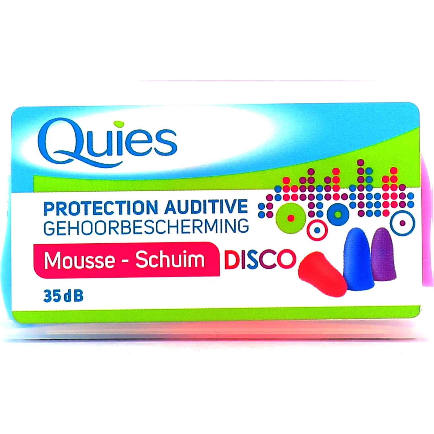 Quies Protector Auditivo Disco Foam caja de 6 unidades