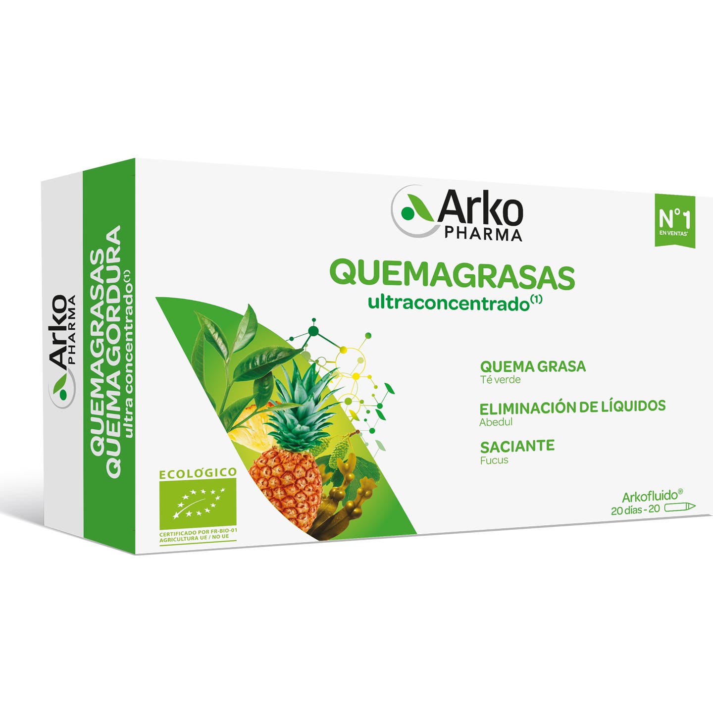 Arkopharma Arkofluido Quemagrasas Ultraconcentrado 20 ampollas