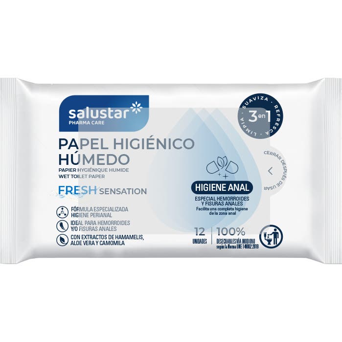 Salustar Toallitas Higiene Anal Hemorroides 12uds