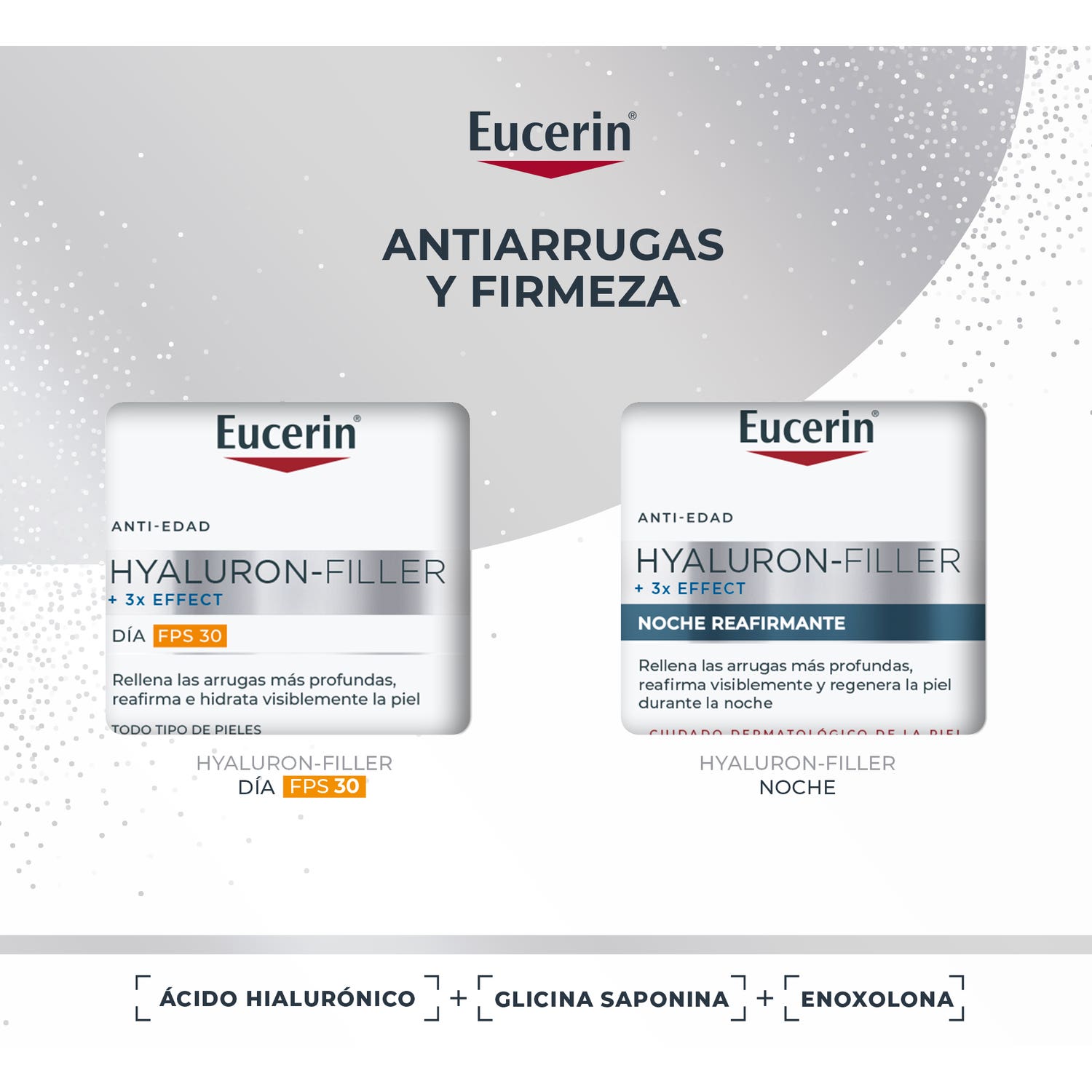 Eucerin Pack Hyaluron Filler 3X Crema de Día 50ml + Crema de Noche 50ml