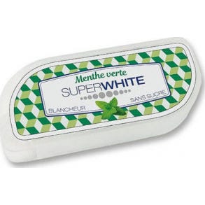 Super White Bote de 50 Pastillas Frescas de Menta Intensa