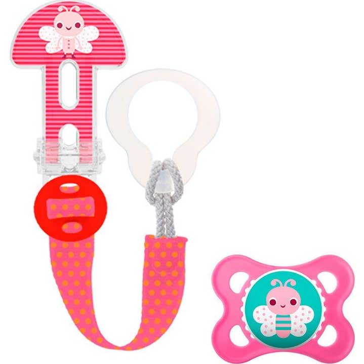 MAM Broche Chupete y Chupete Silicona Clip It! & Ori Mariposa 1 ud