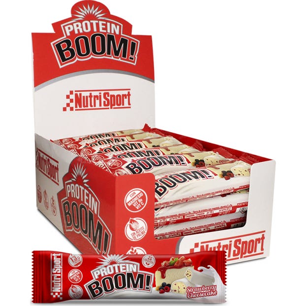 Nutrisport Protein Boom Barritas Fresa-Cheesecake 24 uds