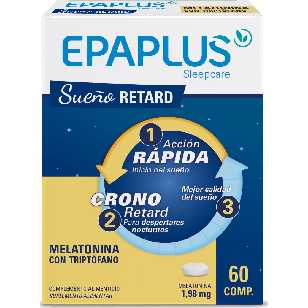 Epaplus Sleepcare Sueño Retard Melatonina con Triptófano 60comp