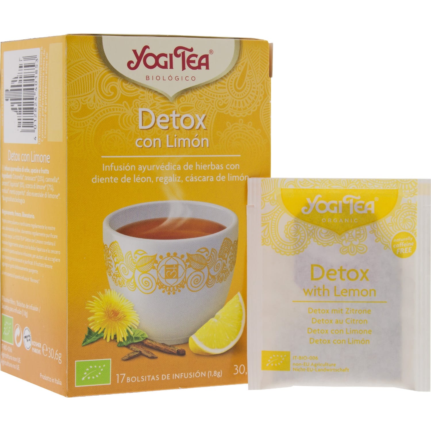 Yogi Tea detox con limón 17 bolsas