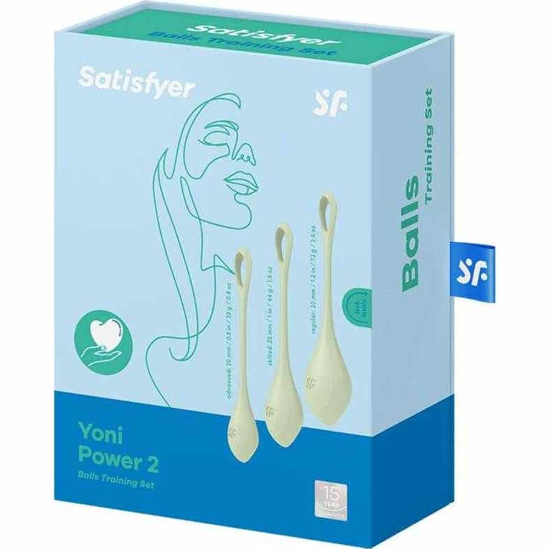 Satisfyer Kit Yoni Power 2 Bolas Chinas Verde Claro