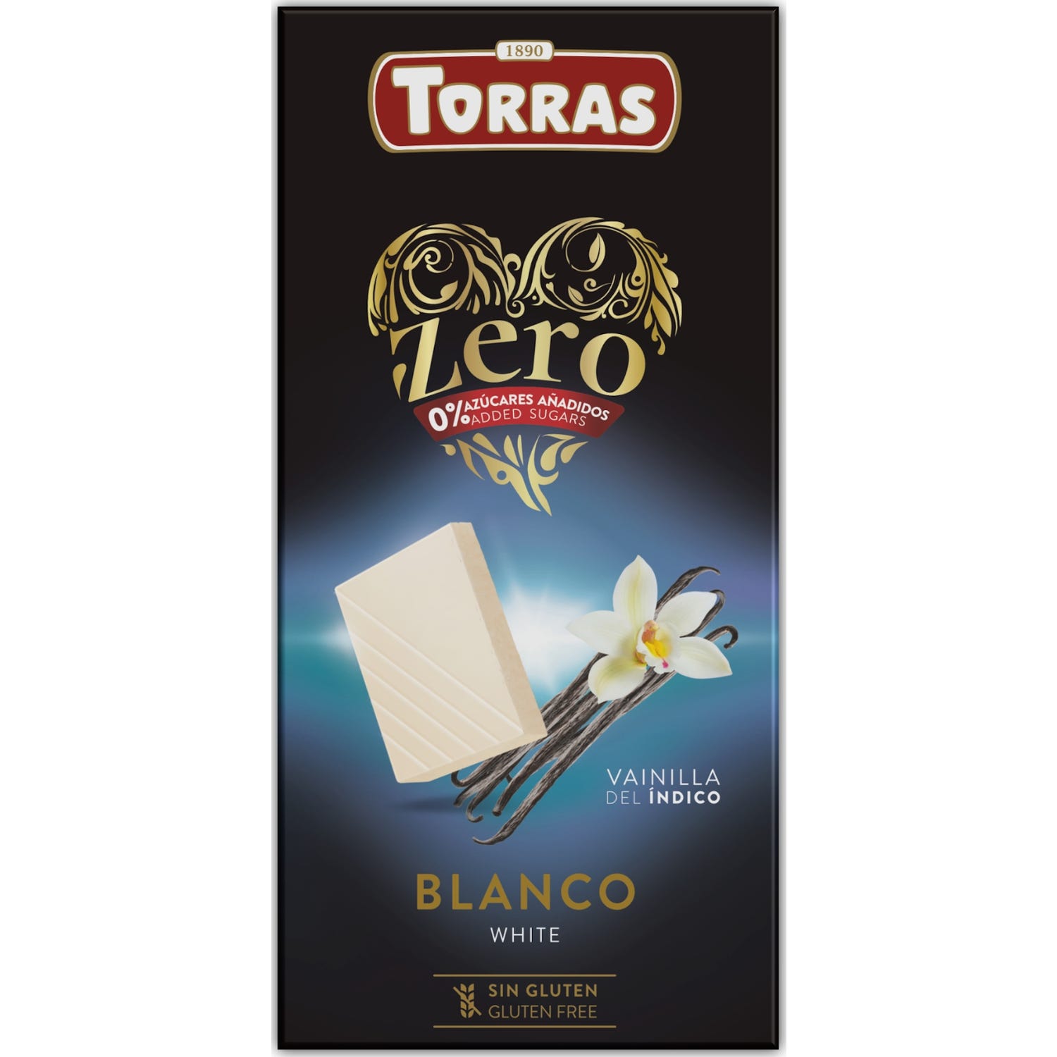 Torras Zero Chocolate Blanco Vainilla del Índico 100g