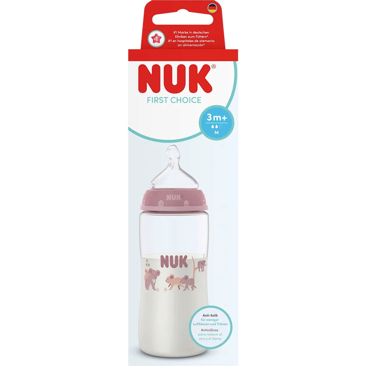 Nuk First Choice + PP Biberón Flow Control +3M Koala 300 ml