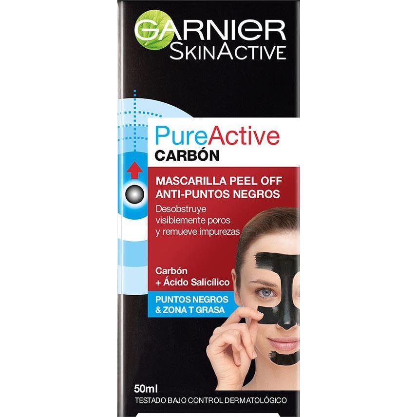 Garnier Pure Active Carbon Mascarilla Peel-Off Puntos Negros 50ml
