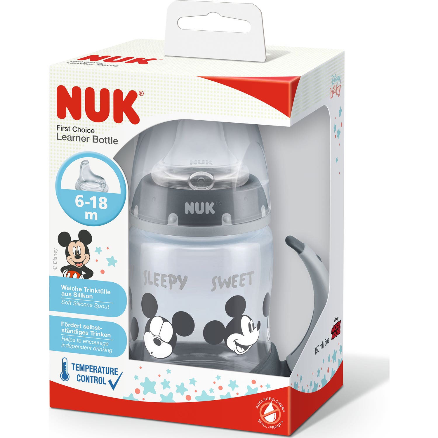 Nuk Biberon Silicona Mickey First Choice 6-18M Infantil 150ml