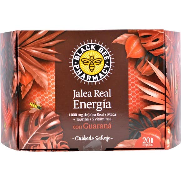 Black Bee Jalea Real Energía guaraná 20 Ampollas