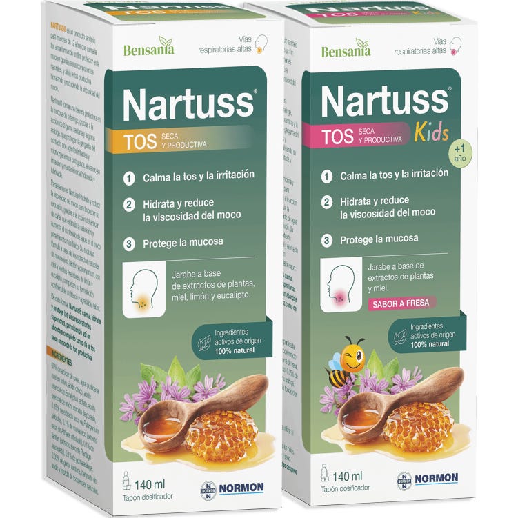 Nartuss Bensania Kids Tos Seca 140ml