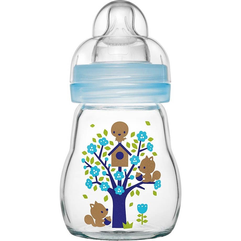 Mam Feel Good Biberon Cristal Azul +0 Meses 90ml