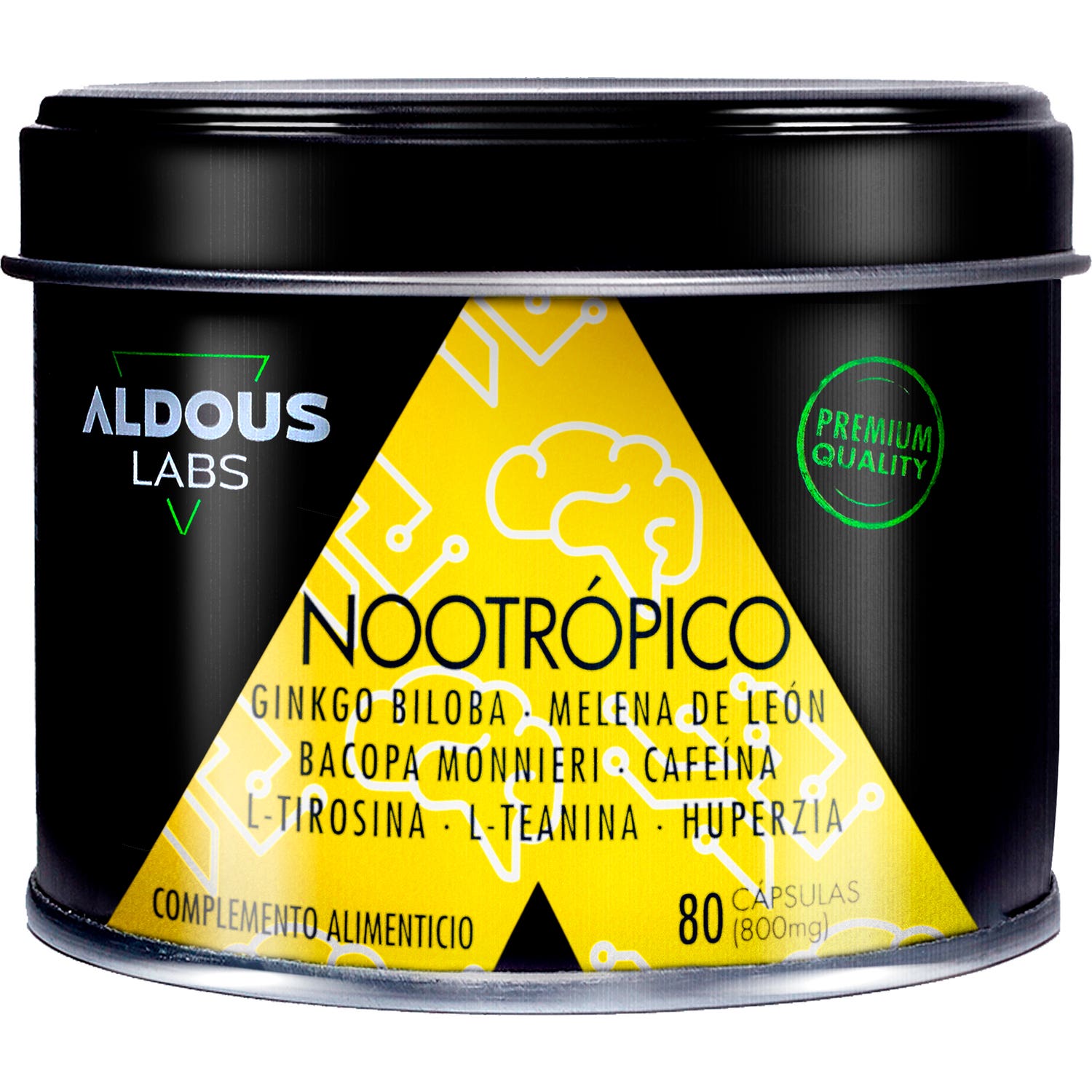 Aldous Labs Nootrópico 800mg 80caps