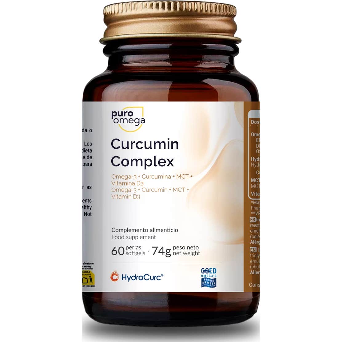 Puro Omega 3 X Curcumin Complex 60 Perlas De 1650Mg - Imagen 3