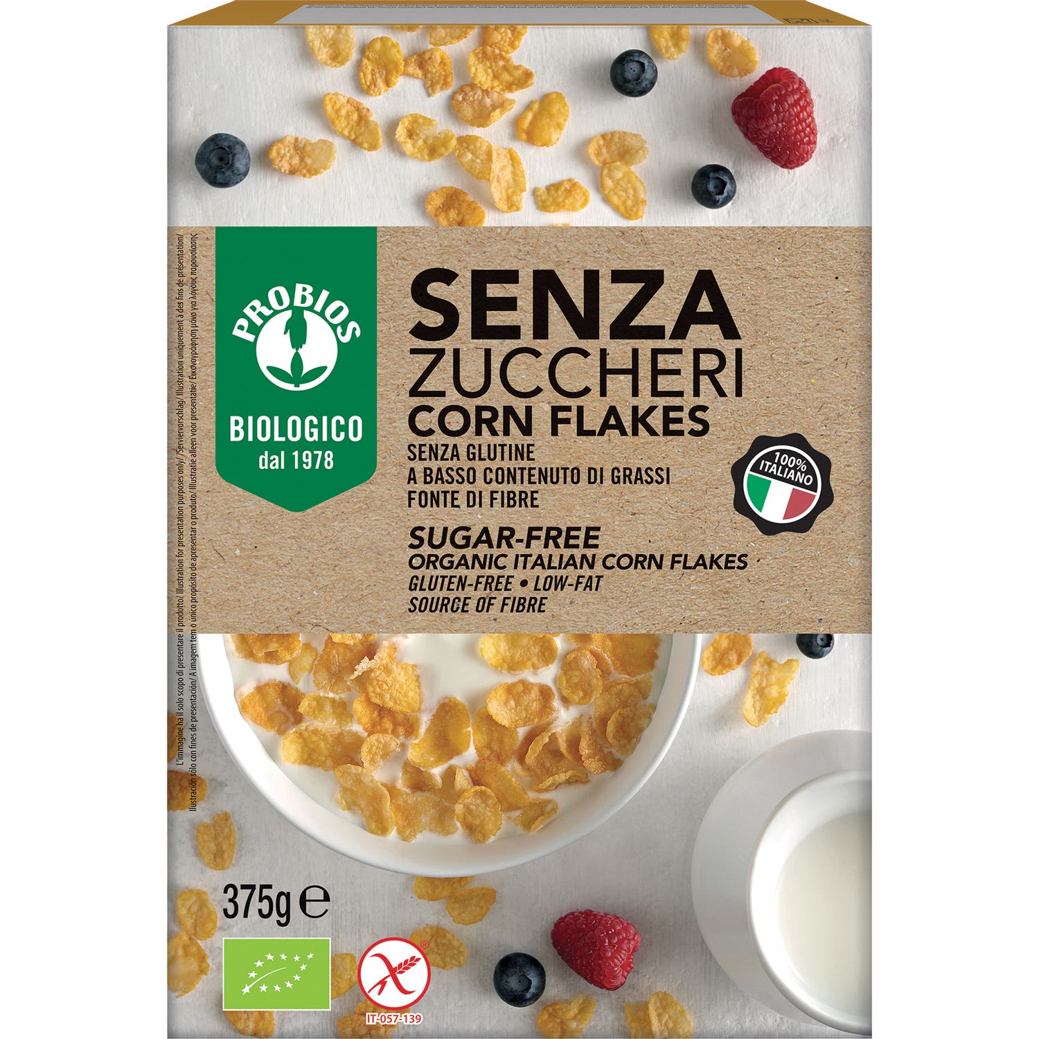 Probios Corn Flakes sin Azúcar sin Gluten Bio 375g