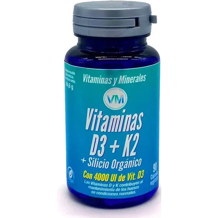 Vitaminas y Minerales Vitaminas D3 + K2 + Silicio Orgánico 90vcaps