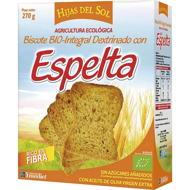 Hijas del Sol Pan de Espelta Integral Dextrinado BIO 270 g