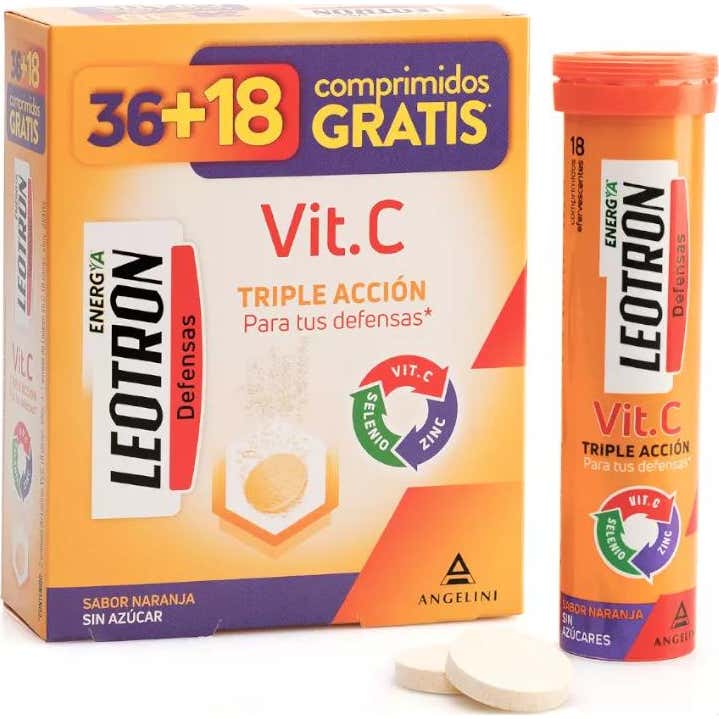 Leotron Vitamina C Naranja 36 comp + 18 comp