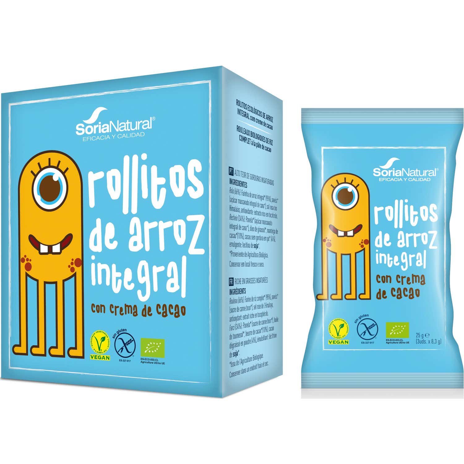 Soria Natural Rollitos de Arroz con Crema de Avellanas Integral 4uds