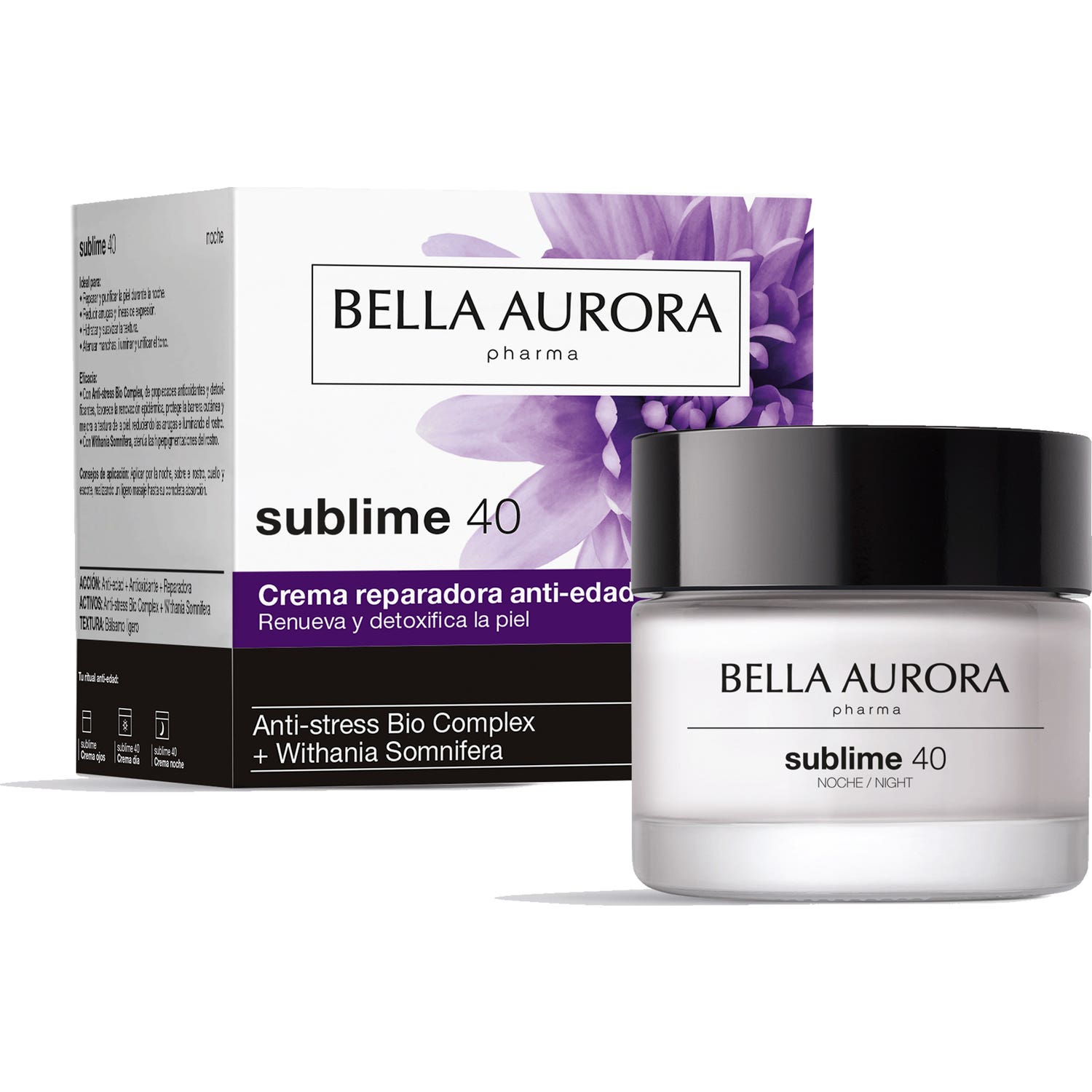 Bella Aurora Sublime 40 Crema Noche Reparadora Anti-Edad +40 años 50ml