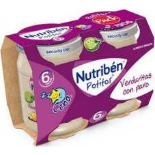 Nutriben Cena Verduritas Pavo Potito 2 X 190 G