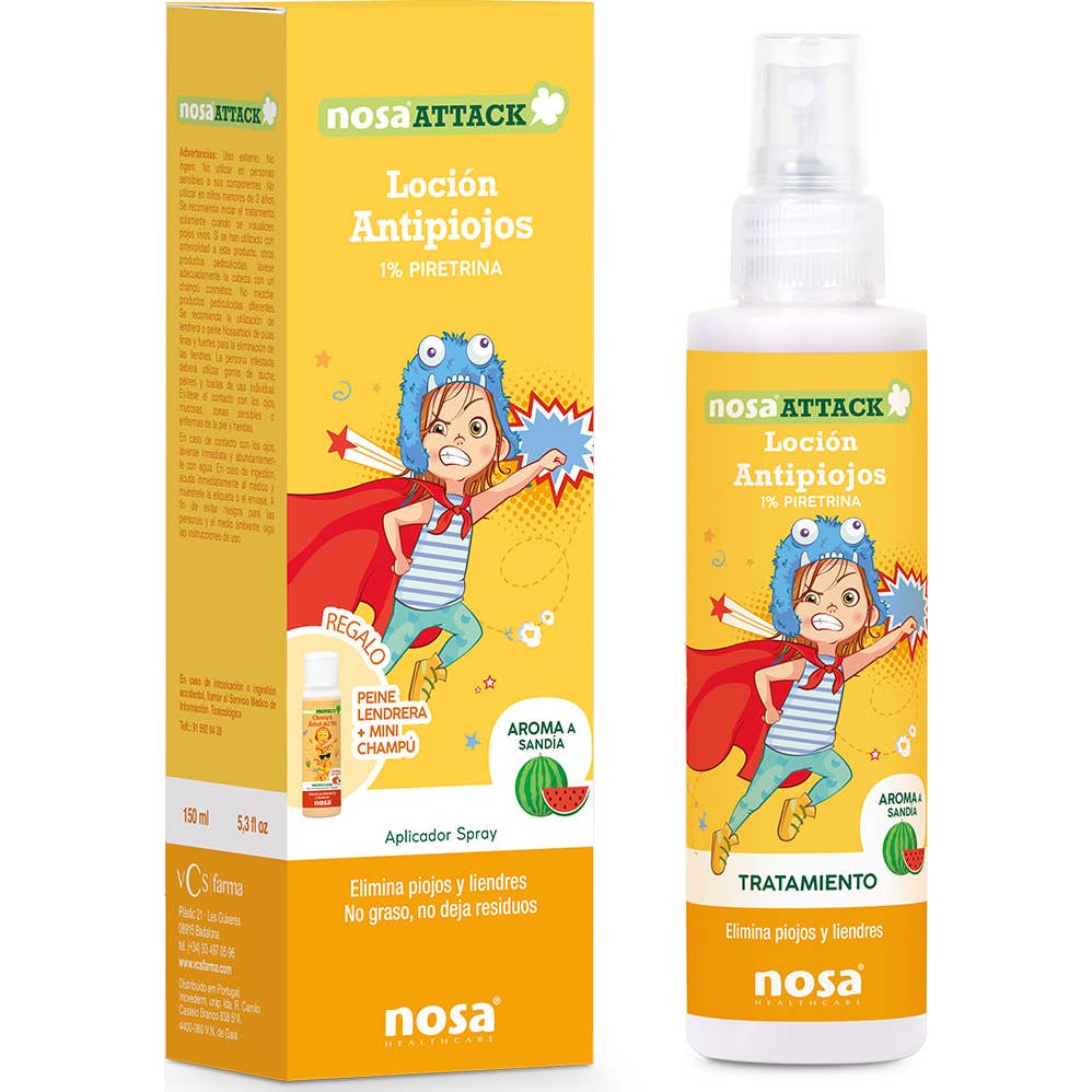Nosa Loción Antipiojos 1% Piretrina aroma Sandía 150ml
