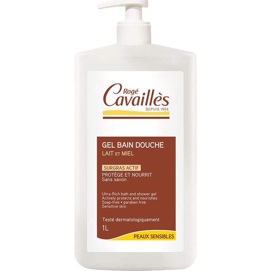 Roge Cavailles Gel de Baño Surgras Gel de Miel Leche 1 Litro