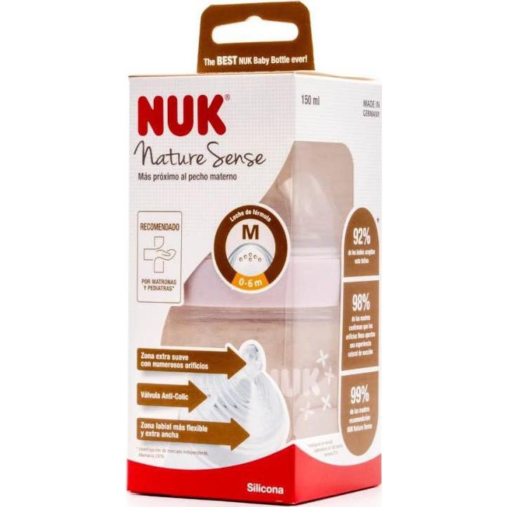 Nuk Biberón Nature Sense PP 0-6 M Silicona 150 Ml