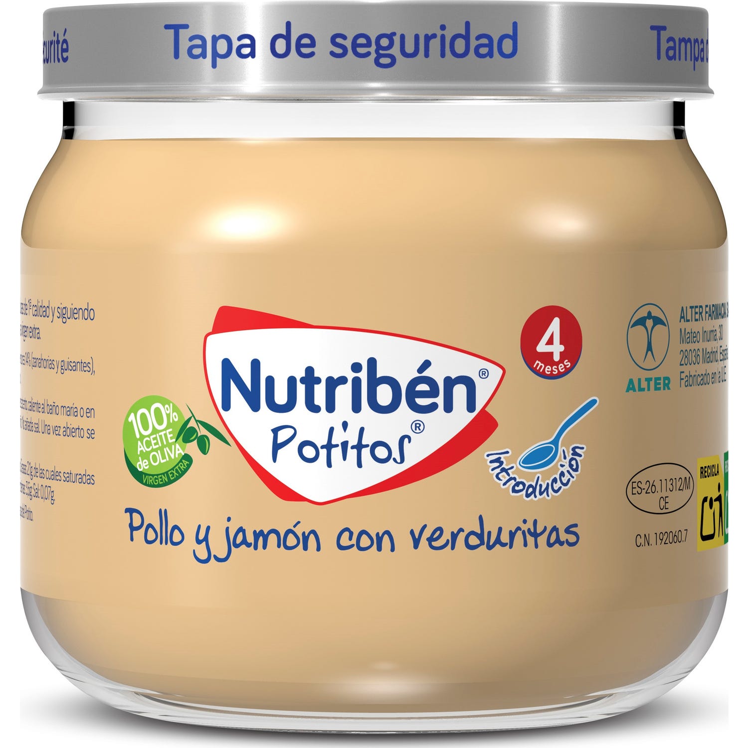 Nutriben Potito Inicio A La Carne Pollo Y Jamon 120 G