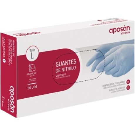 Aposan guantes Nitrilo Talla L 50 uds