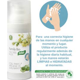 Santiveri Family Bio Tea Tree Aloe Gel para la higiene de las manos 50 ml
