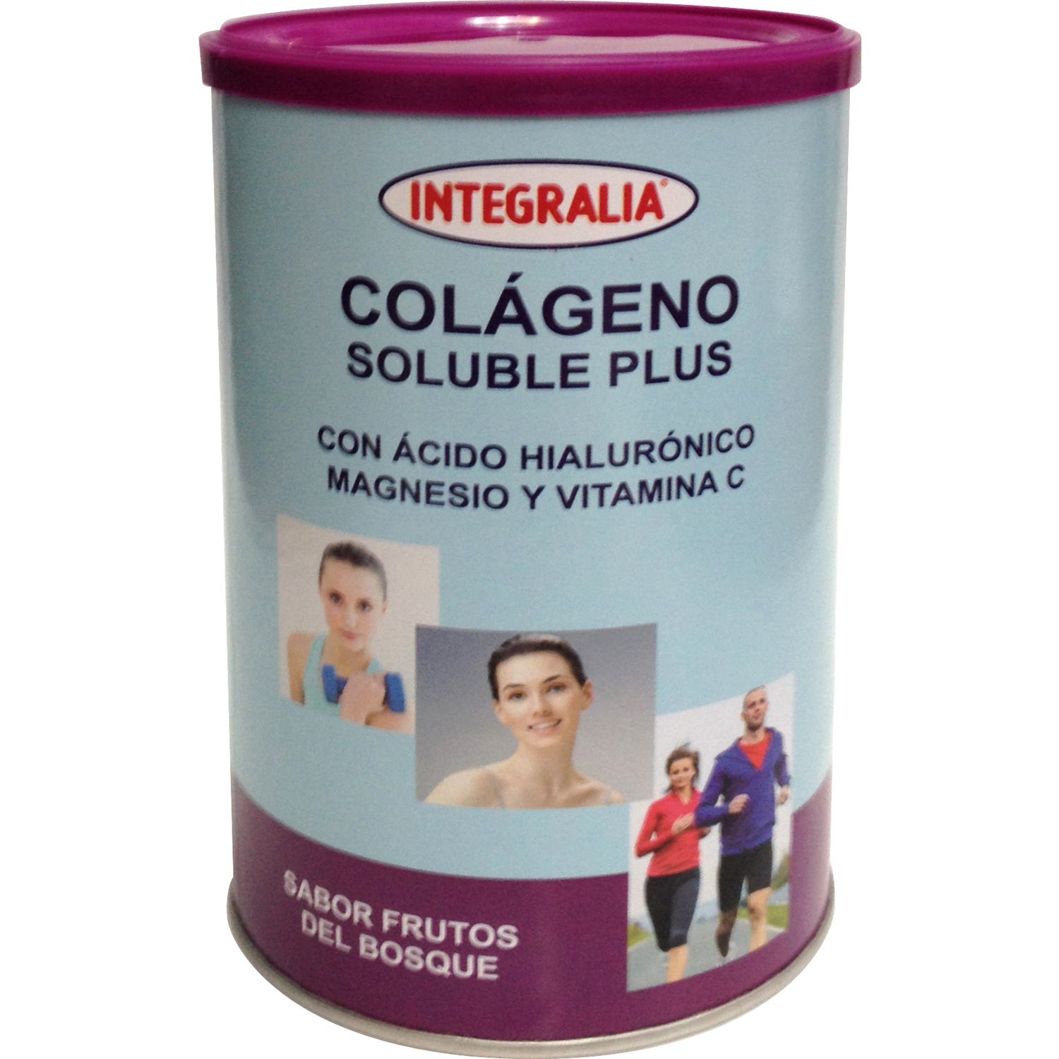 Integralia Colágeno Soluble Plus hialurónico magnesio sabor frutas del bosque 360g