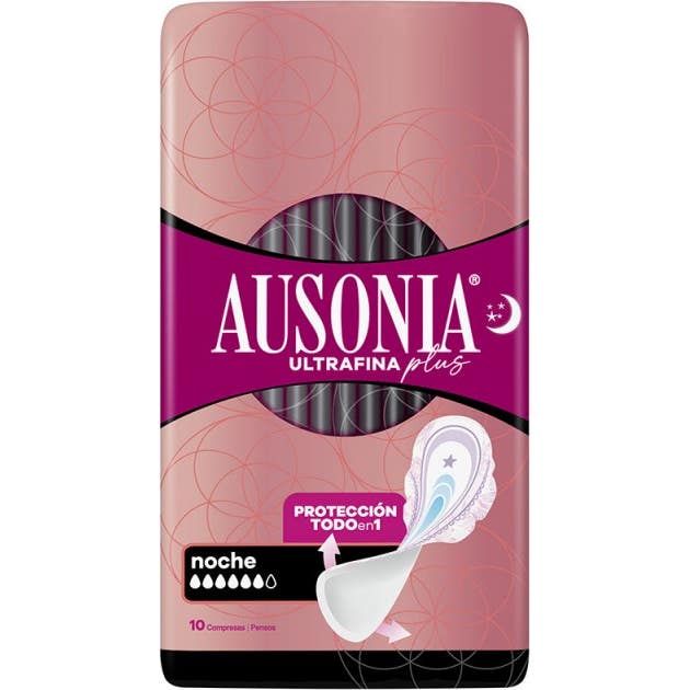 Ausonia Ultrafina Plus Compresas Noche Alas 10 uds