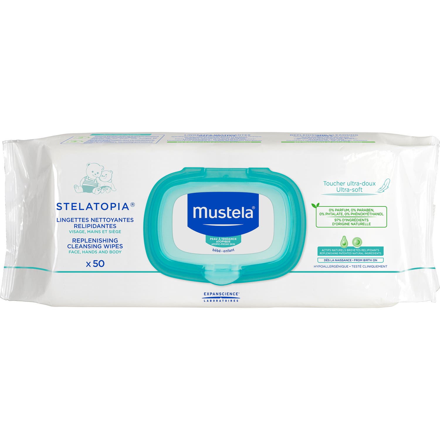 Mustela Stelatopia Toallitas Limpiadoras Relipidizantes 50uds